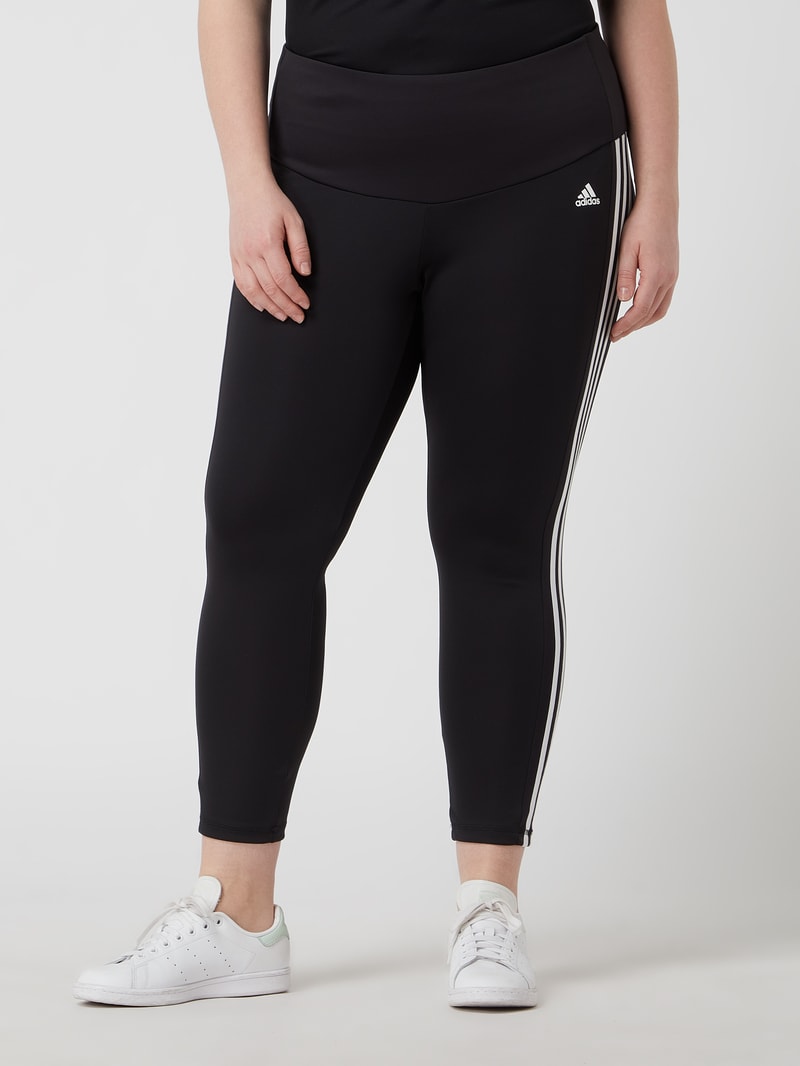 PLUS SIZE High Waist Sportleggings mit Stretch-Anteil in schwarz