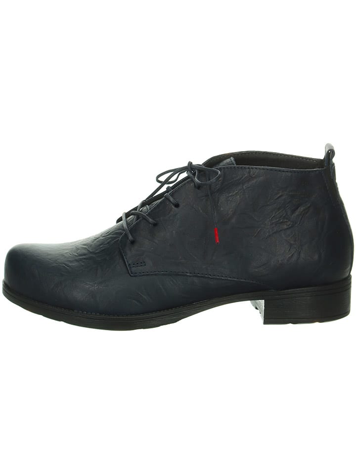 Think! Leder-Ankle-Boots in Dunkelblau günstig kaufen