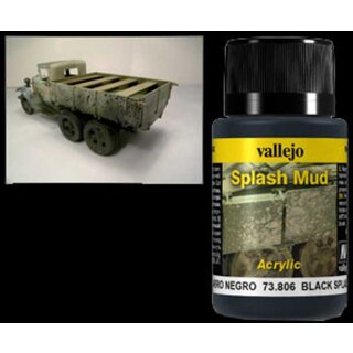 Vallejo Weathering Effects Splash Mud Black 40 ml
