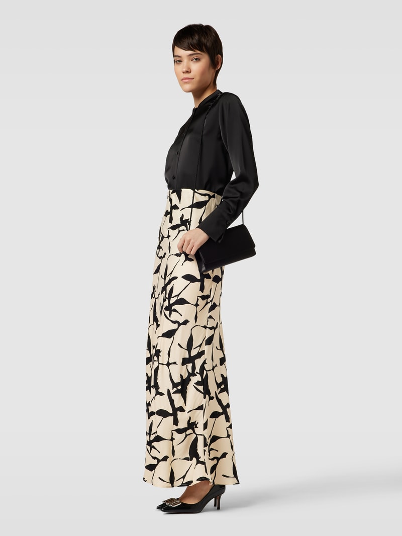 Maxirock mit Allover-Print Modell 'ASTRID' in black