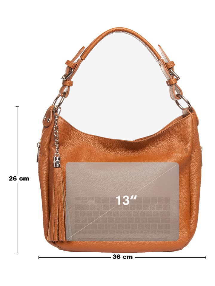 Lia Biassoni Leder-Schultertasche 