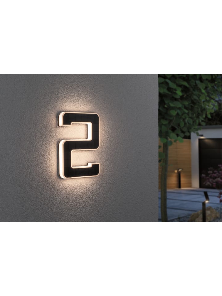 paulmann Solar LED Hausnummernleuchte  Nummer 2 günstig kaufen onesize