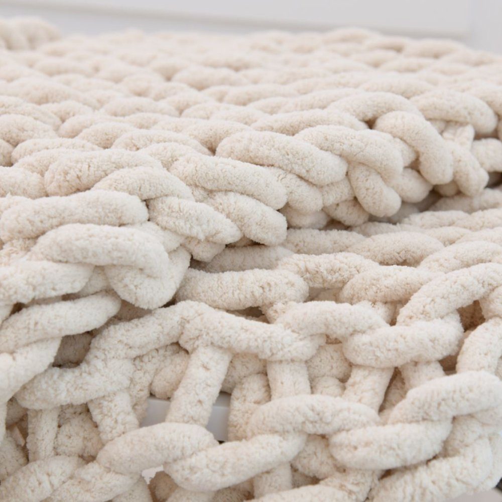 Wohndecke Decke Grob Gestrickte Kuscheldecke Grobstrick Tagesdecke Strickdecke, FYLA, süße Decke,warme Decke,waschbar