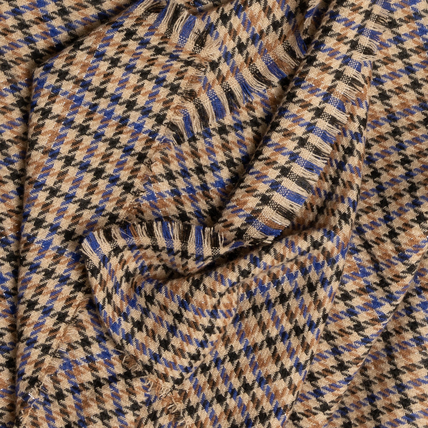 Etole beige à motif pied-de-poule couleurs
