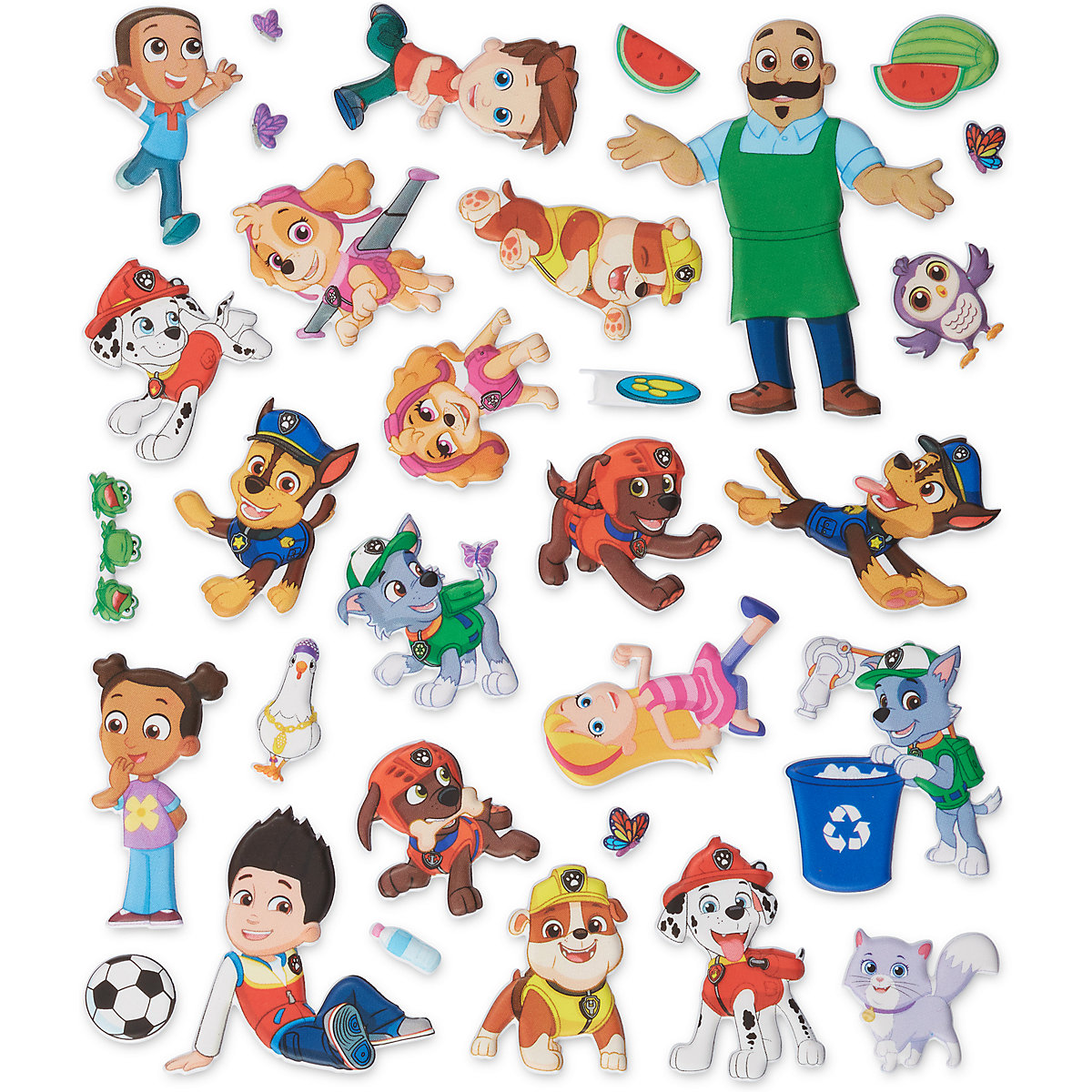 PAW Patrol Wiederaufklebbare, bauschige Sticker – Abenteuerbucht