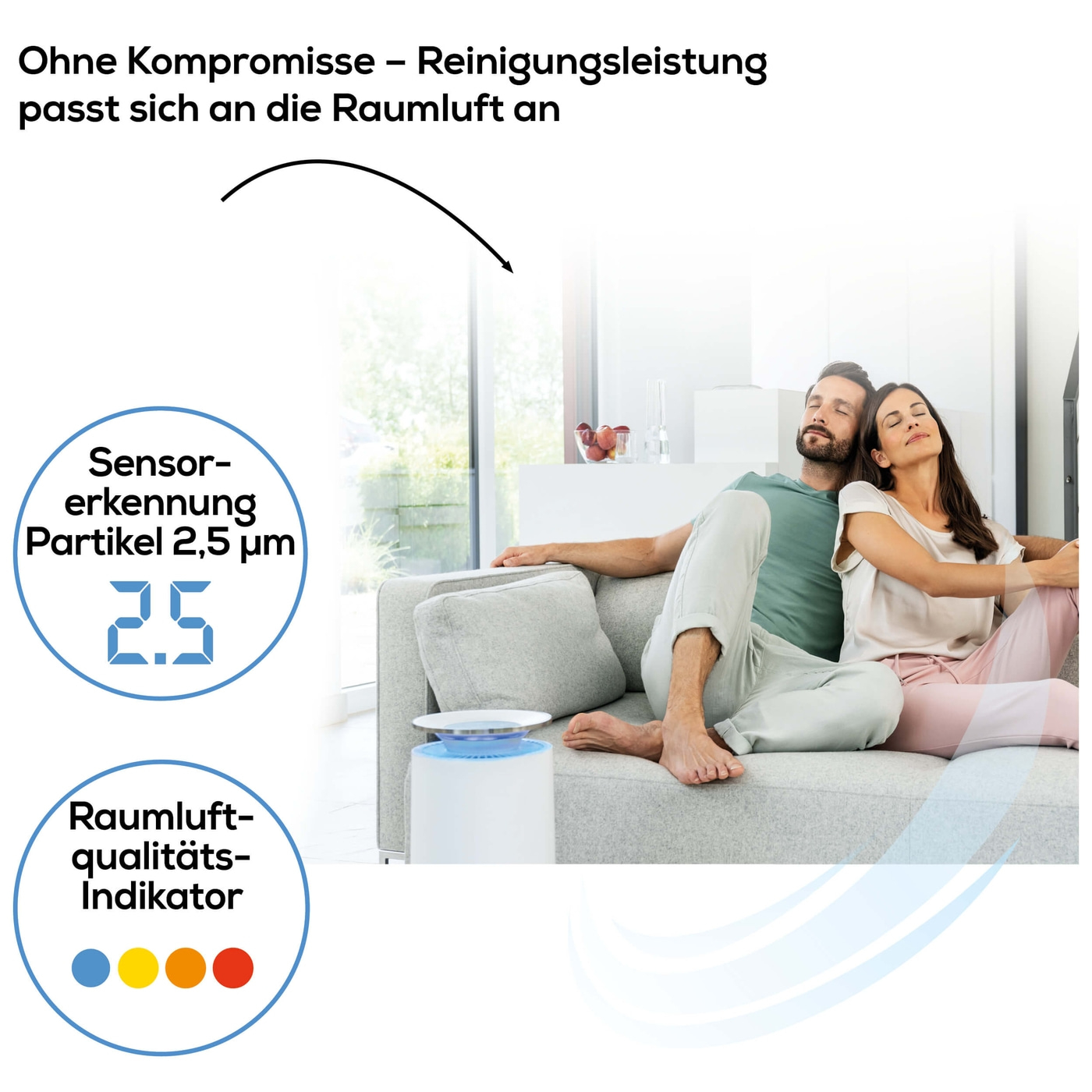 Beurer LR 400 App gesteuerter Luftreiniger-Luftreiniger mit dreischichtigem Filtersystem & App Steuerung bis 69 m²