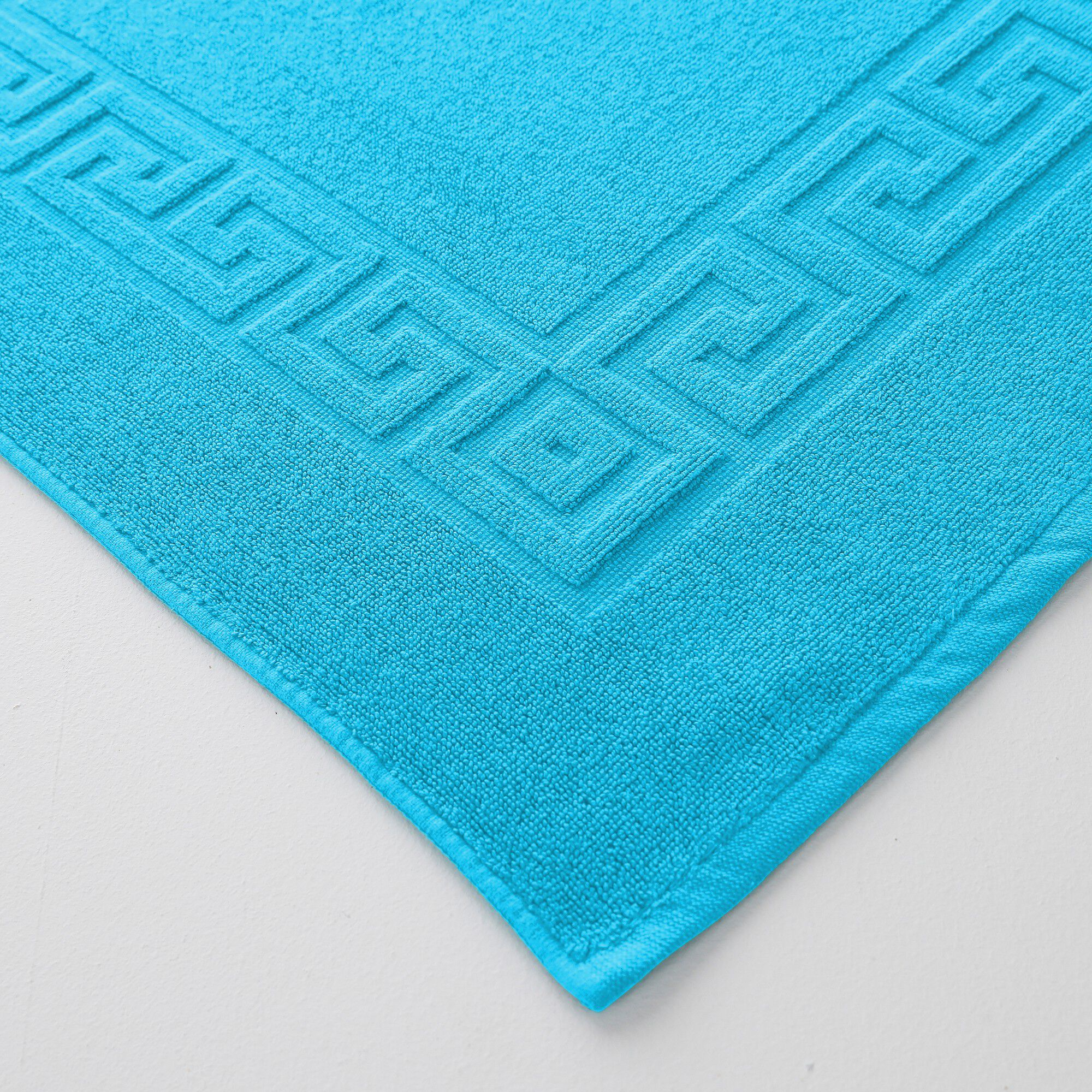 Tapis de bain éponge liteau motif frise grecque