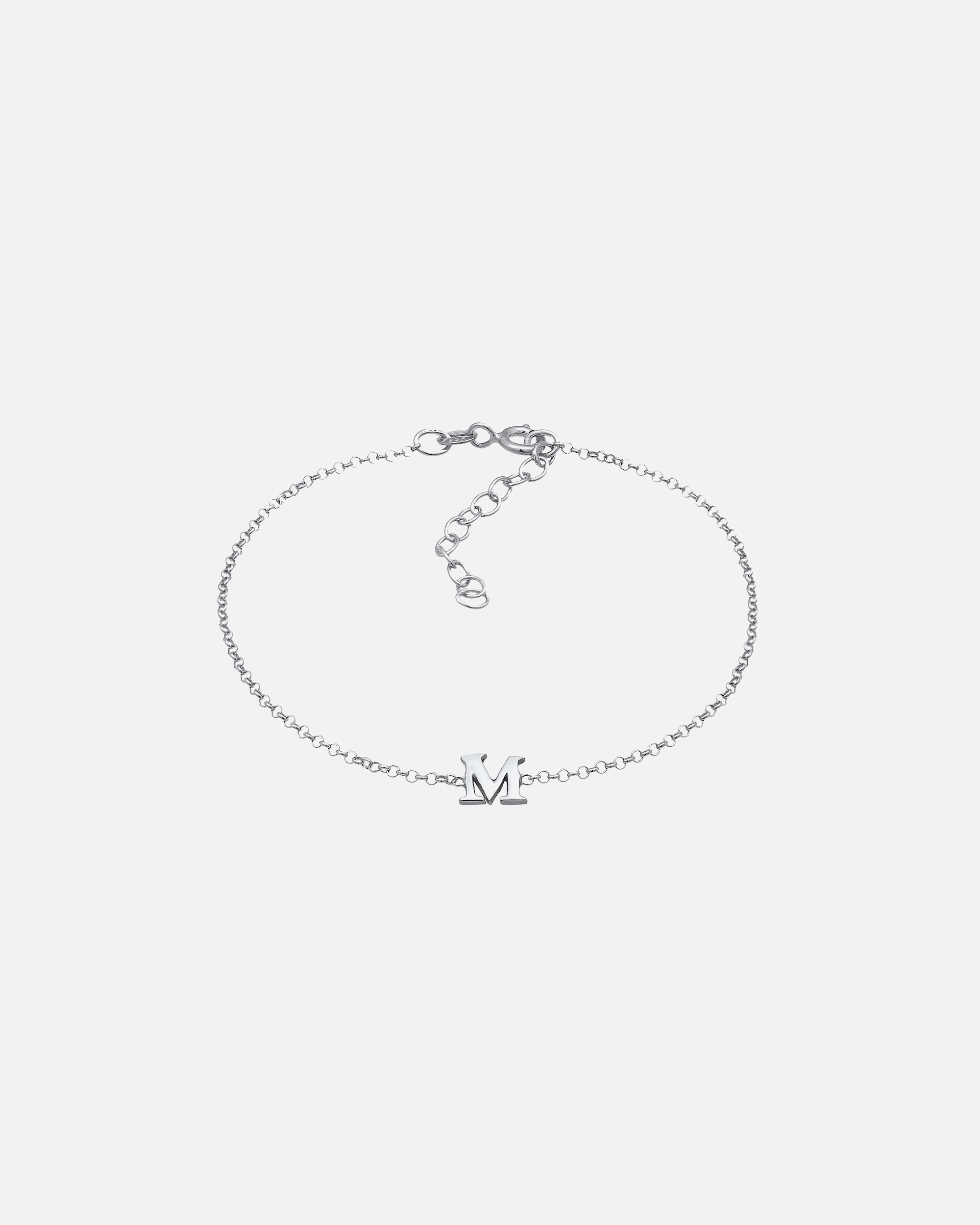 Pendentif Elli pour femme « Lettre M basique » en argent sterling 925