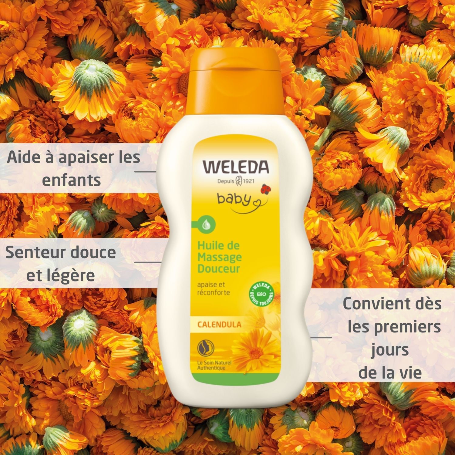 Weleda Calendula Baby Huile de Massage Douceur - Eveil et Soin - 200 ml