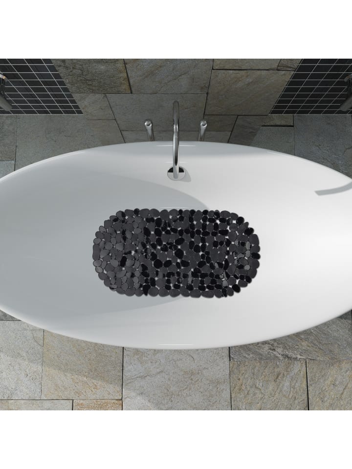 relaxdays Badewannenmatte in Schwarz - (B)36 x (T)68 cm günstig kaufen onesize