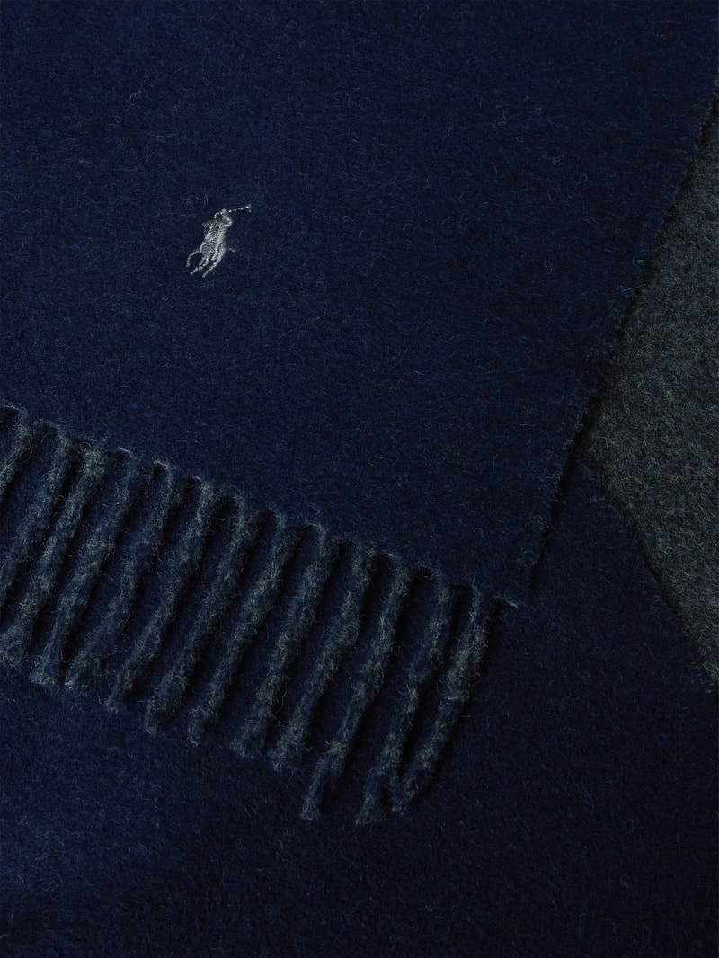 Schal Label-Stitching in dunkelblau