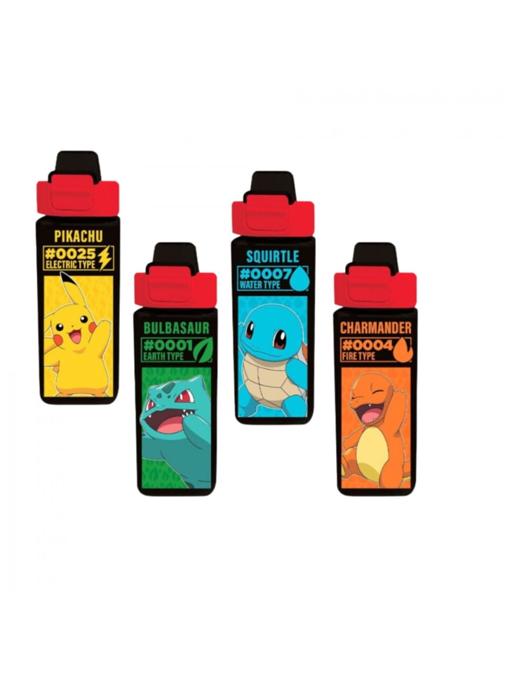 Pokémon Pokémon Wasserflasche Quadratisch Trinkflasche Ideal für unterwegs in Schwarz günstig kaufen onesize