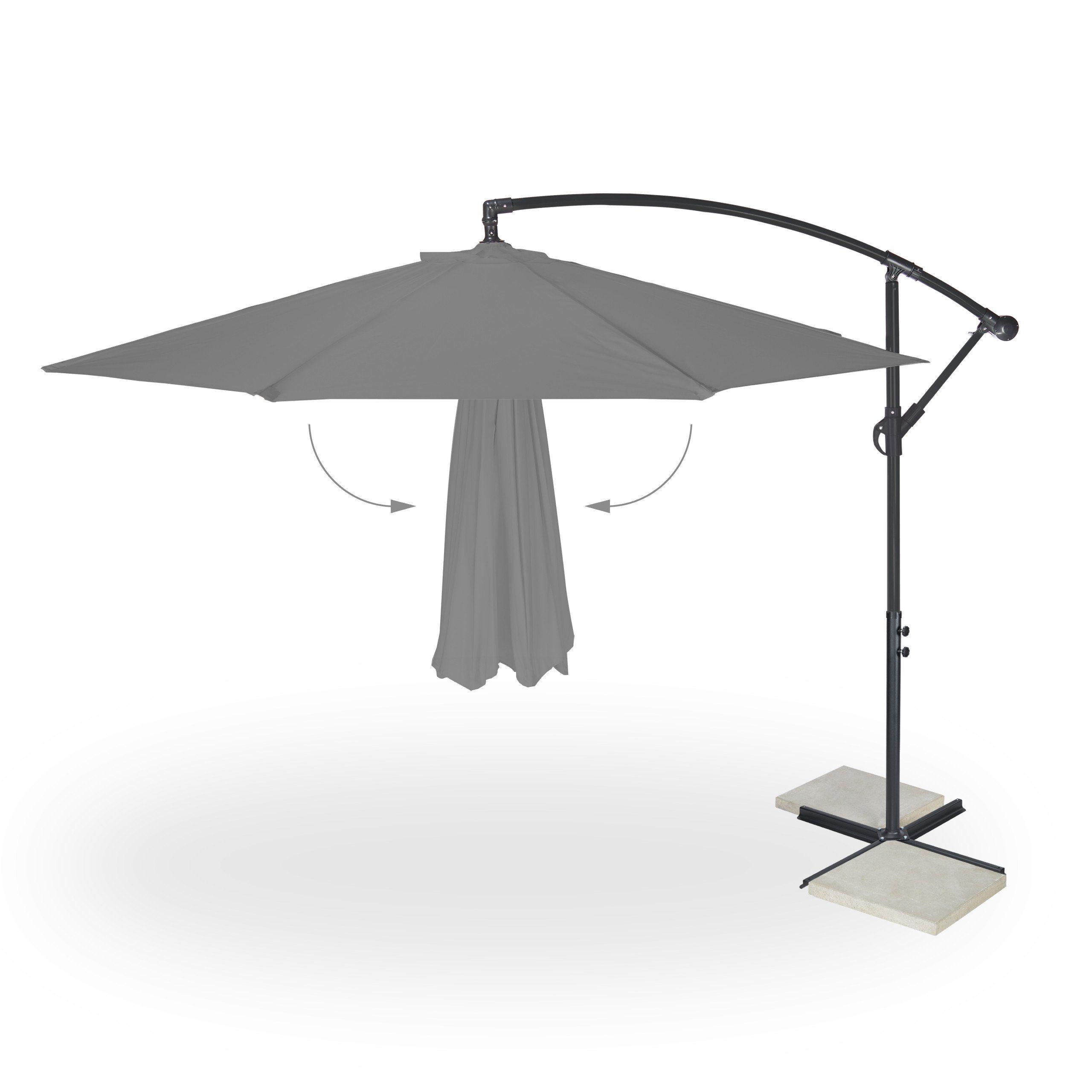 relaxdays Ampelschirm Ampelschirm D: 300 cm