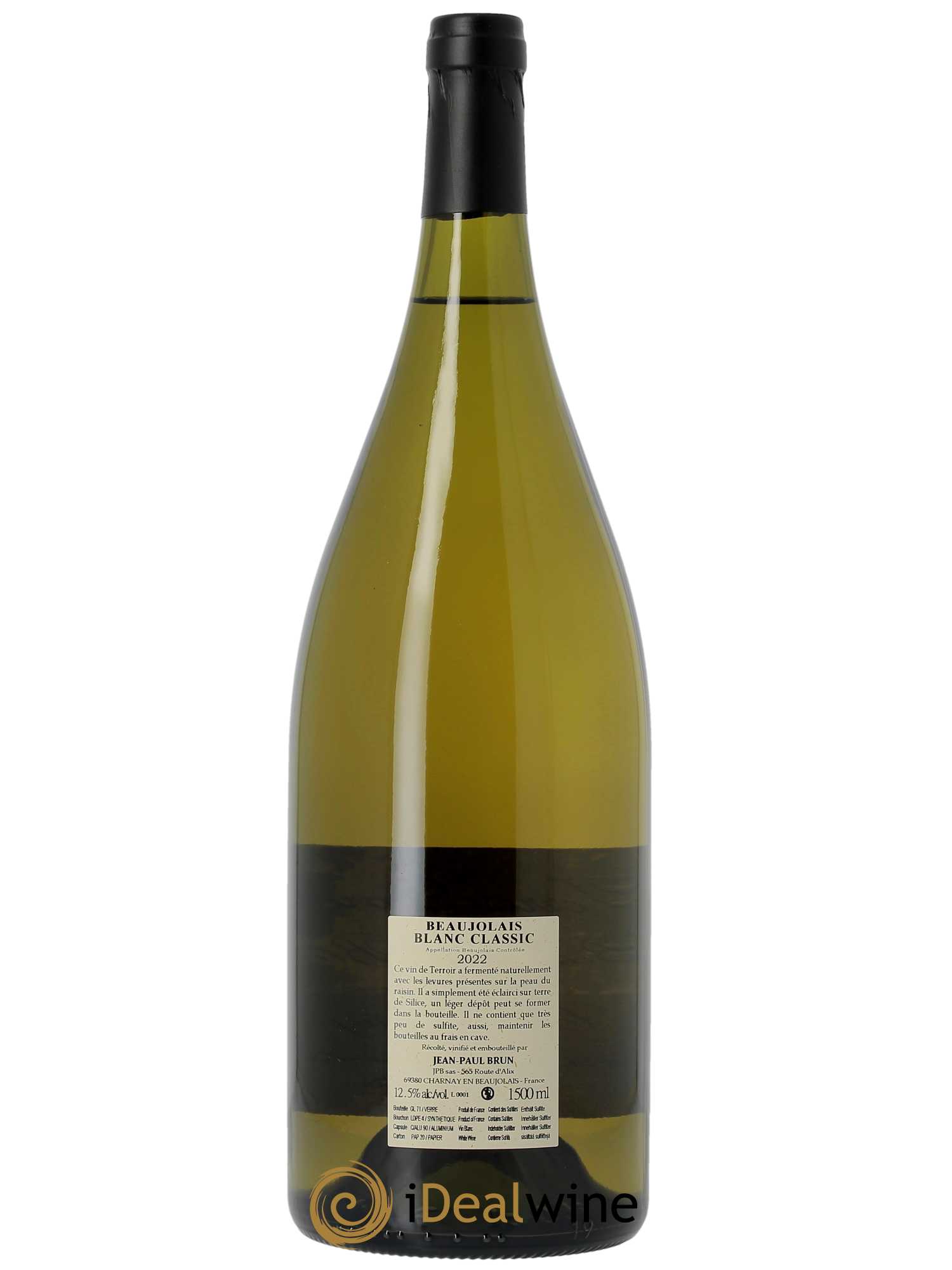 Beaujolais Chardonnay Classic Terres dorées - J-P. Brun (Domaine des)  2022 - Lot de 1 Magnum