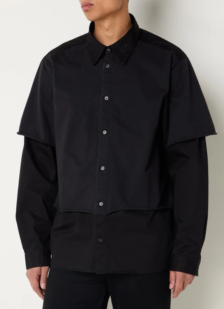 Camisa Diesel S-Gaston de corte regular com bordado do logotipo.