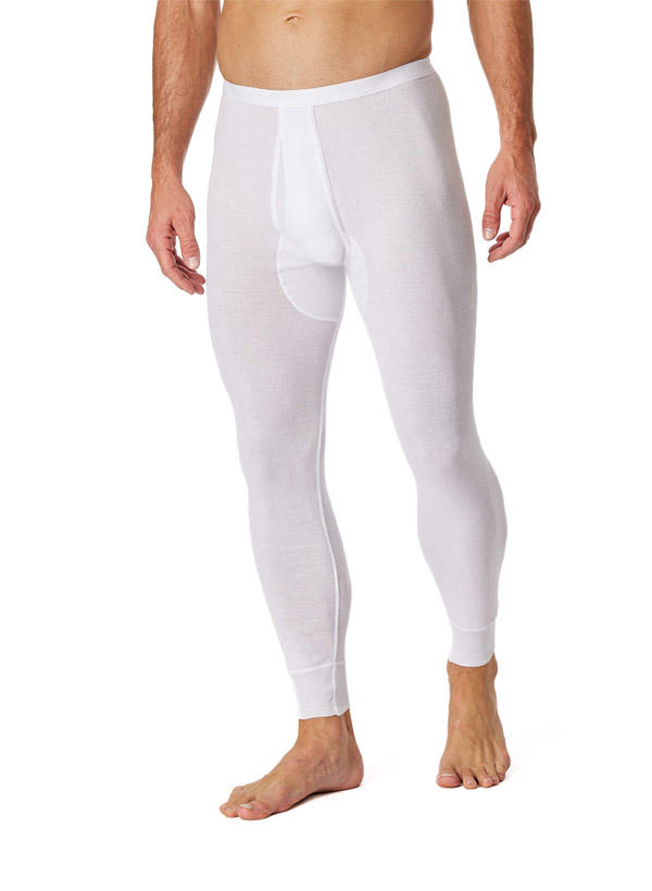 Schiesser, Lange Unterhose, Baumwolle, weiß