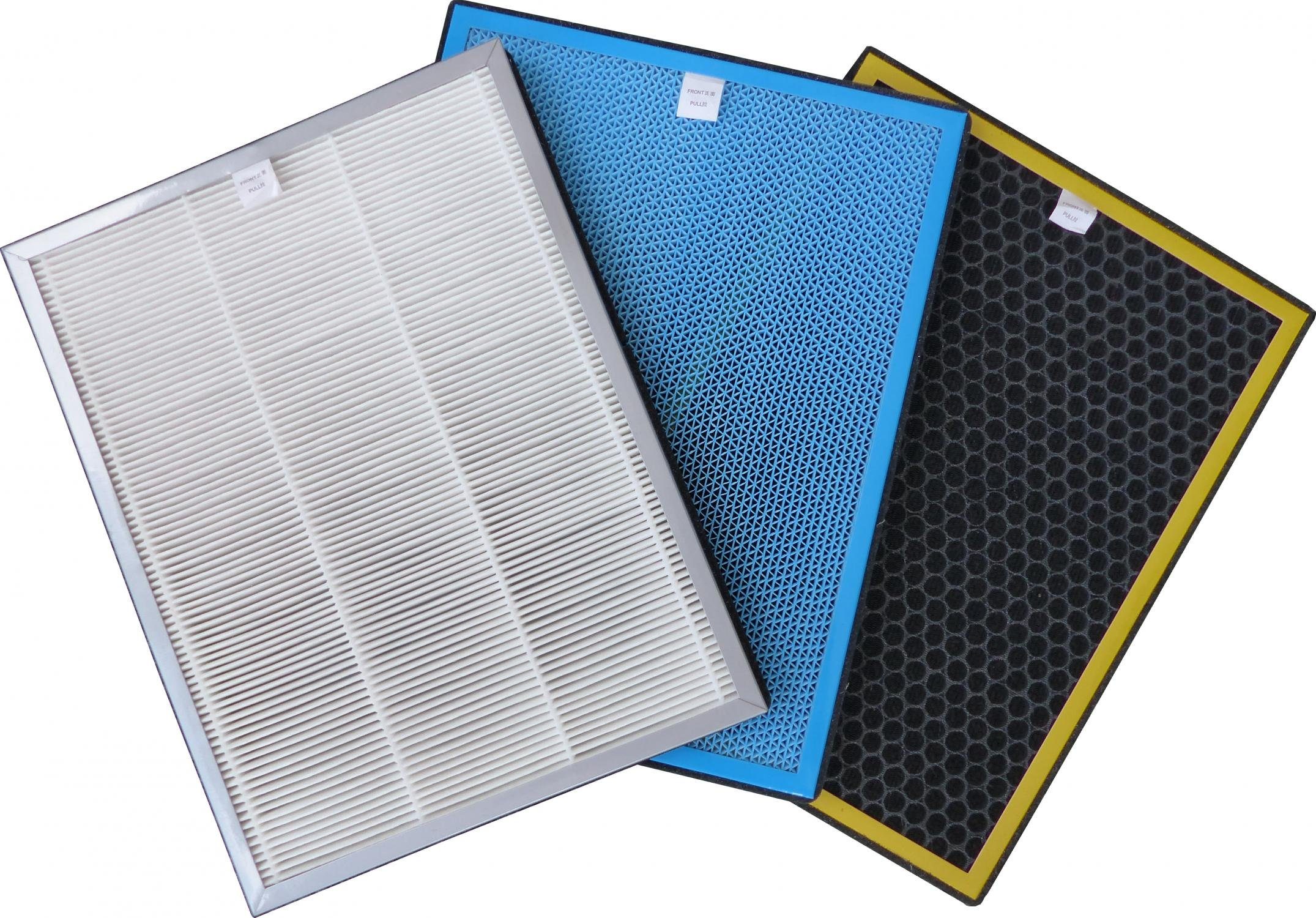 WDH Ersatzfilter Filtersatz 3 Filter für WDH-AP1101, Zubehör für Luftreiniger WDH-AP1101, - Zur Tabakrauch Eliminierung