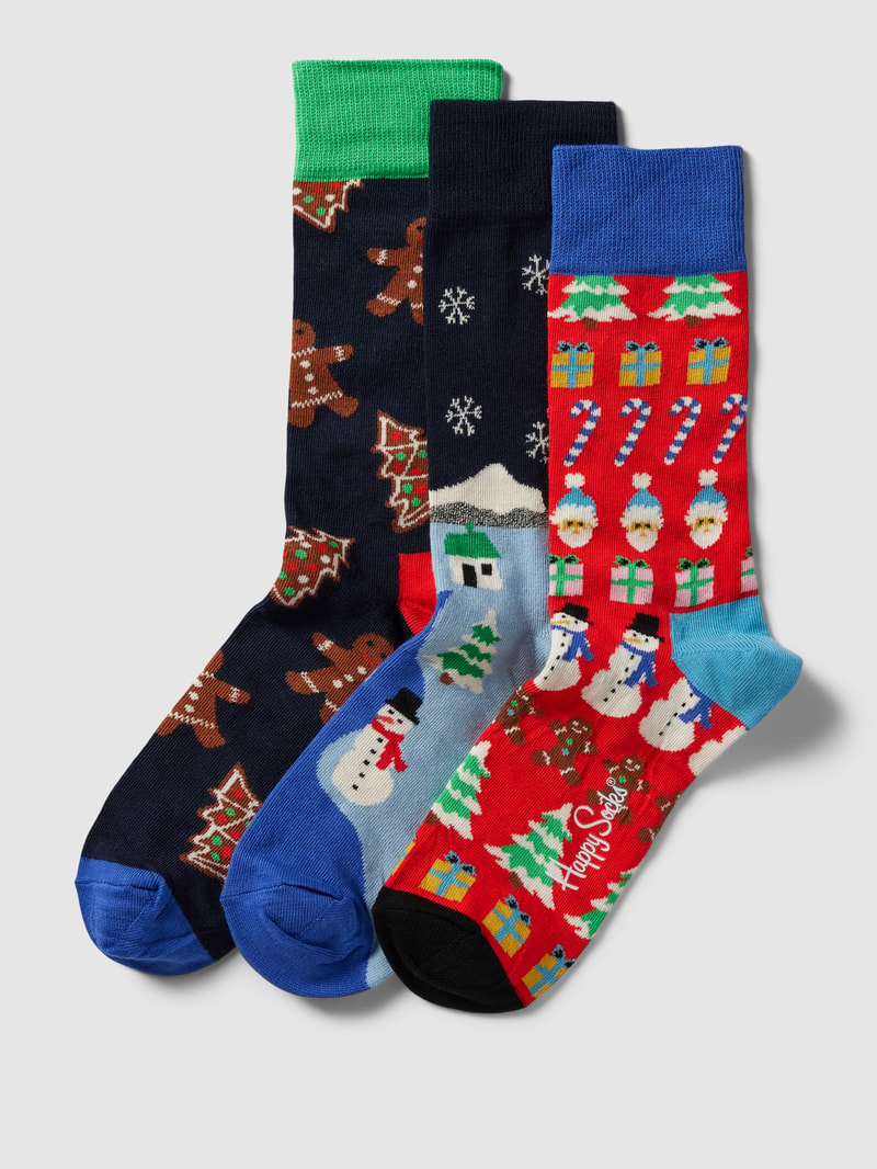 Socken mit Allover-Muster in marineblau