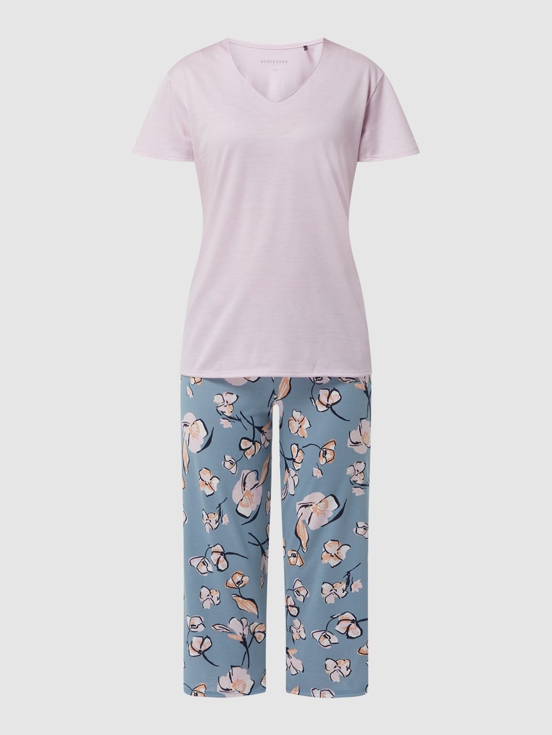 Pyjama mit Modal-Anteil in blau