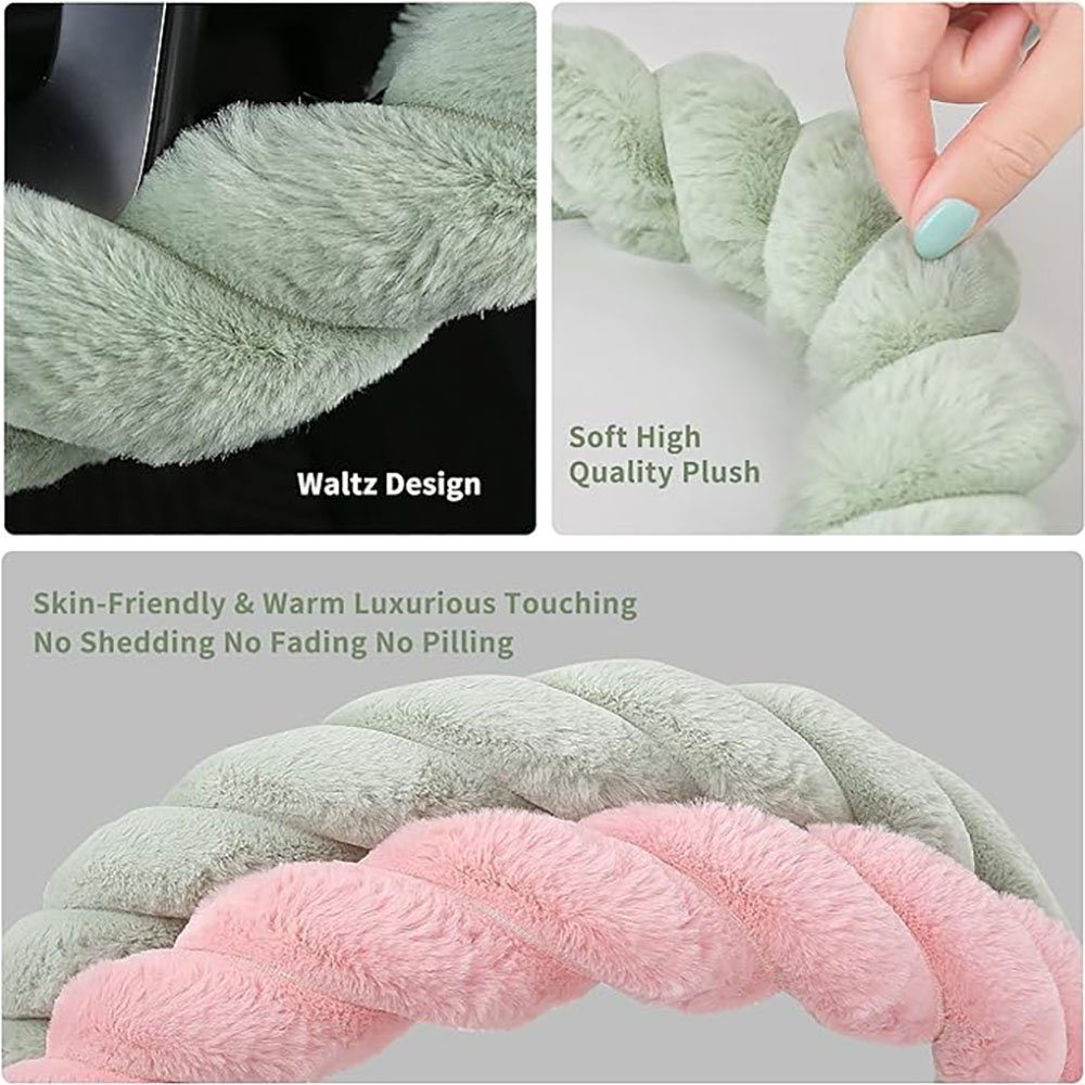 Deliana.home Lenkradbezug Flauschige Winter-Auto-Lenkradbezüge, Ø 37,00 - 38,00 cm, (1-tlg., größe(37–38cm), weich, warm, niedlich, Auto-Innenzubehör für Fahrzeug-Limousine
