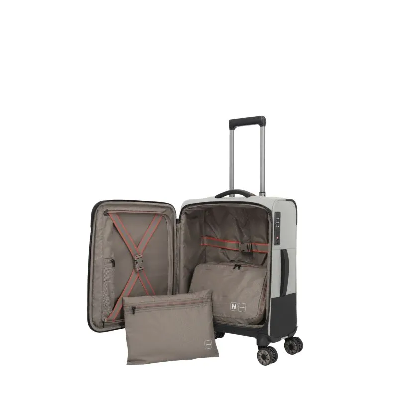 Travelite CROSSLITE Bordtrolley S mit 4 Rollen (55 cm) - Natur