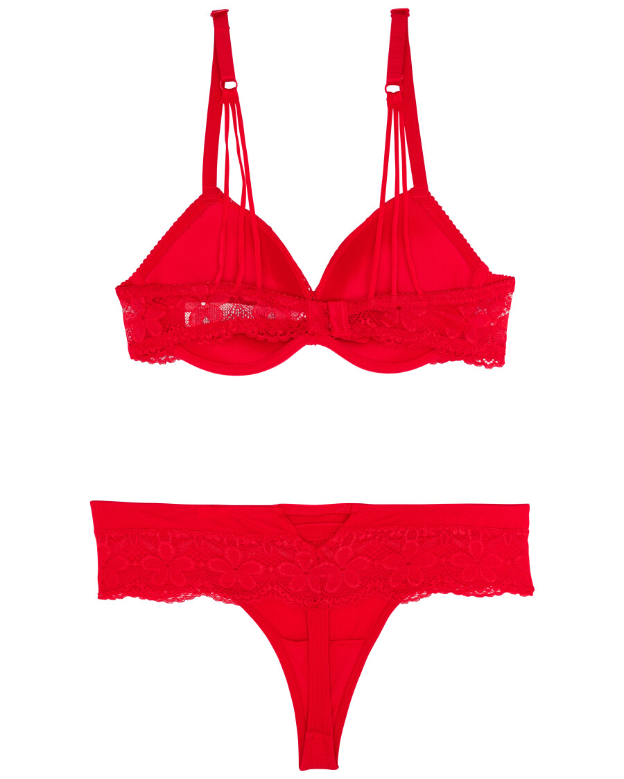 Push-up-BH + String mit Spitze