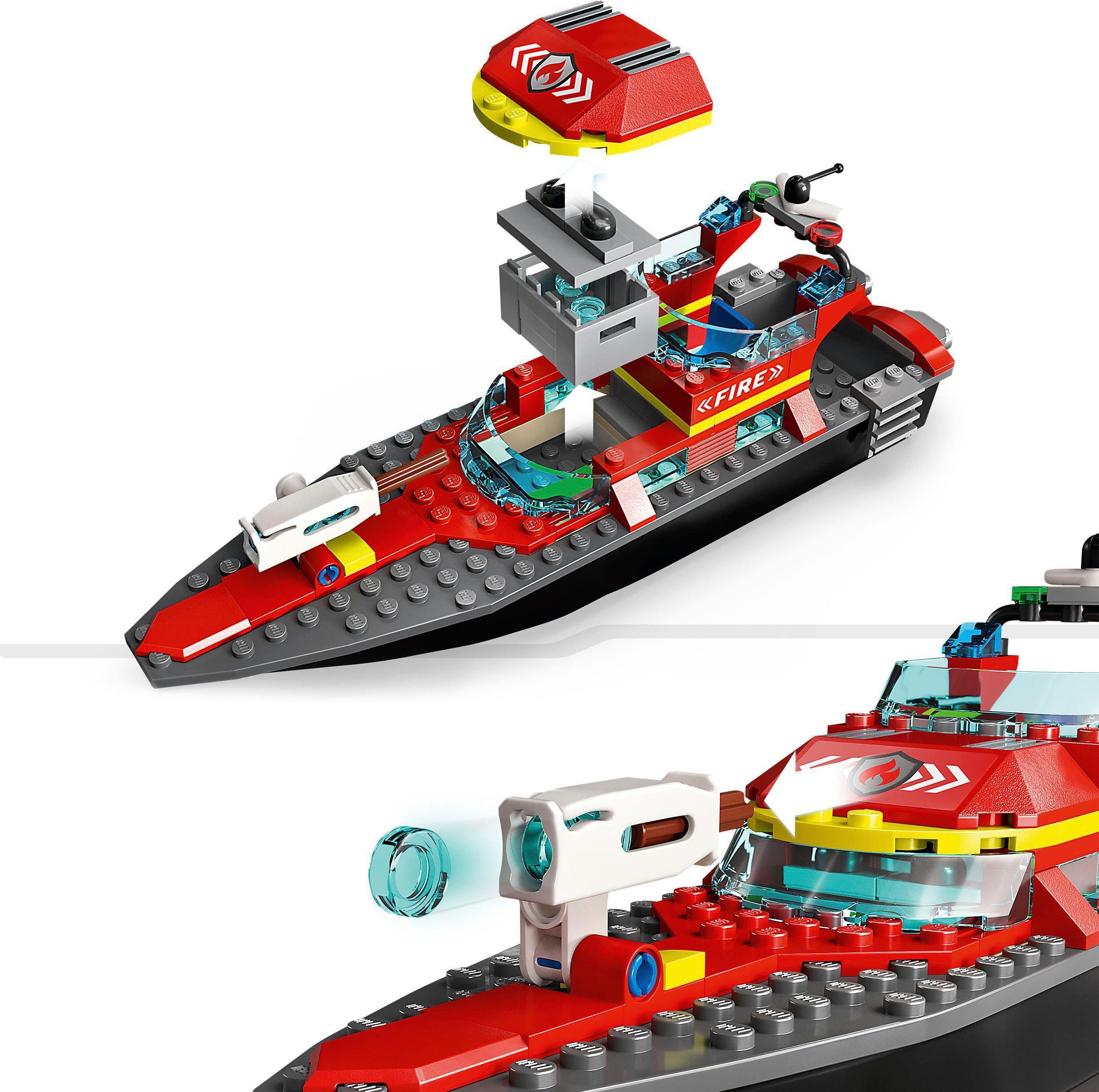 LEGO® Konstruktionsspielsteine Feuerwehrboot (60373), LEGO® City, (144 St), Made in Europe