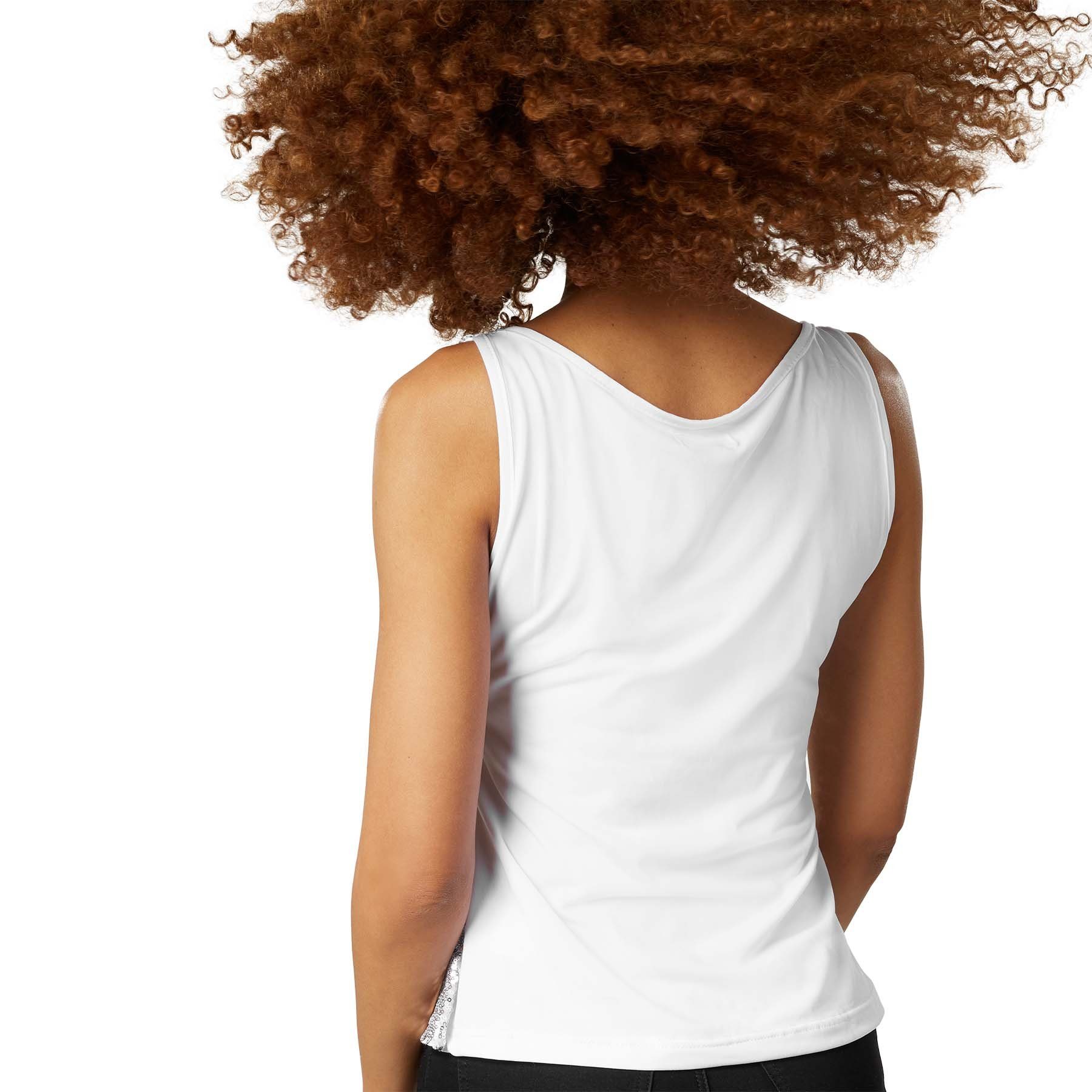 dressforfun T-Shirt Pailletten-Träger-Top Rundhals
