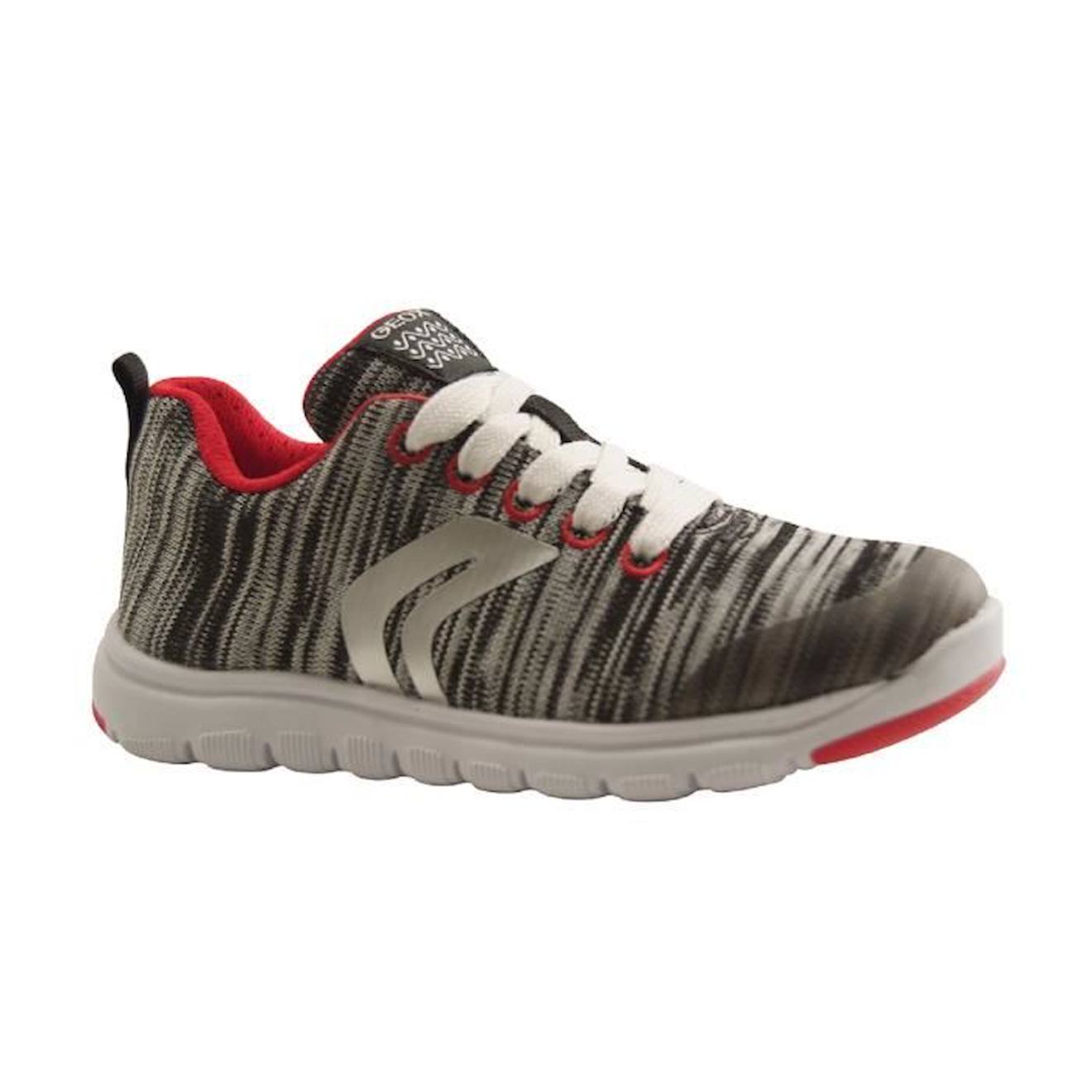 GEOX Enfants-J XUNDAY BL-TRAINING LACET-GRIS CLAIR gris