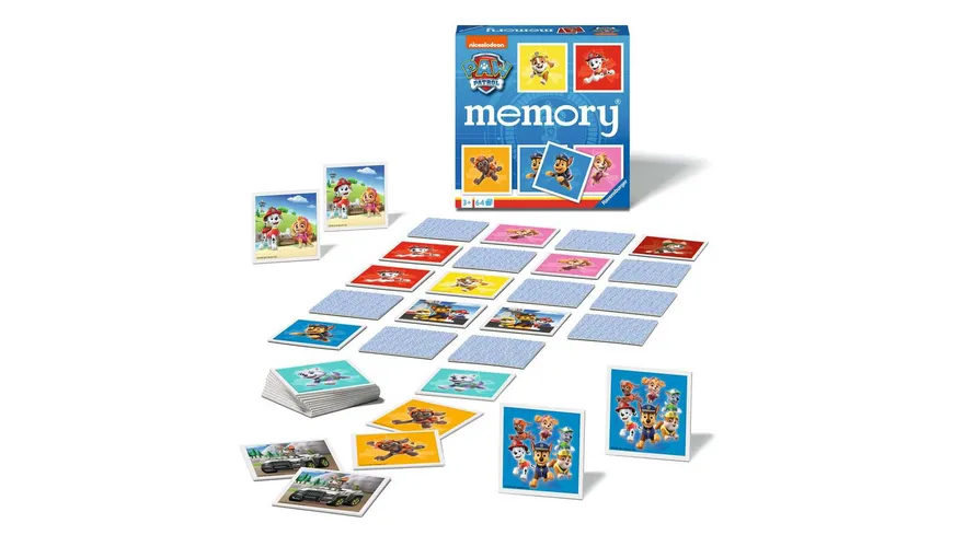 Ravensburger Spiel - Paw Patrol memory®, der Spieleklassiker für alle Fans der TV-Serie Paw Patrol