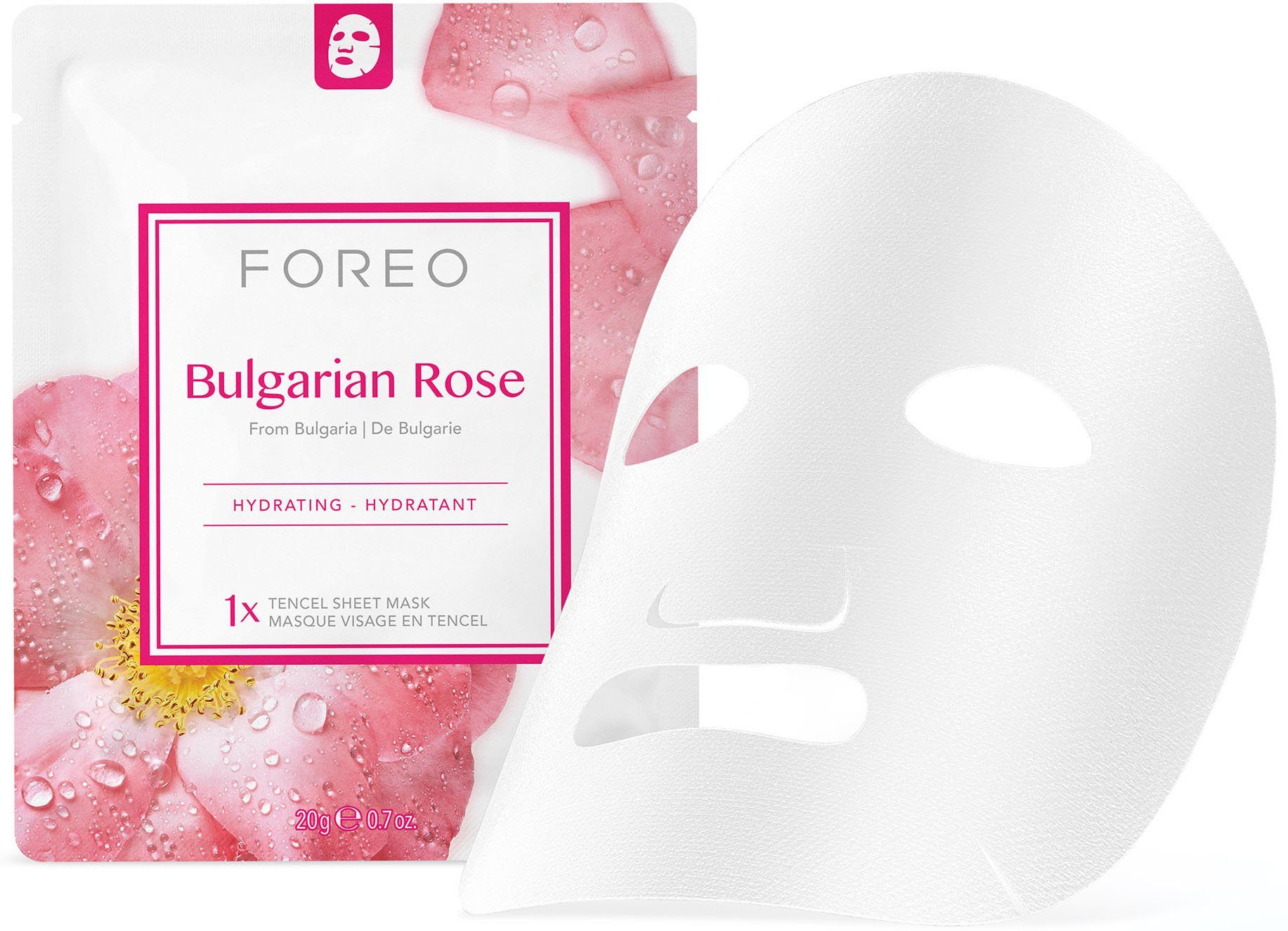 FOREO Gesichtsmaske Farm To Face Collection Sheet Masks Bulgarian Rose, 3-tlg.