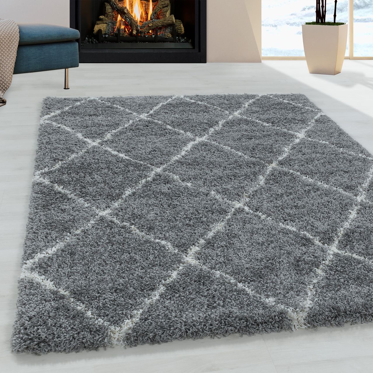 Ayyildiz Teppich, ALVOR 3401, GREY, 240 x 340 cm