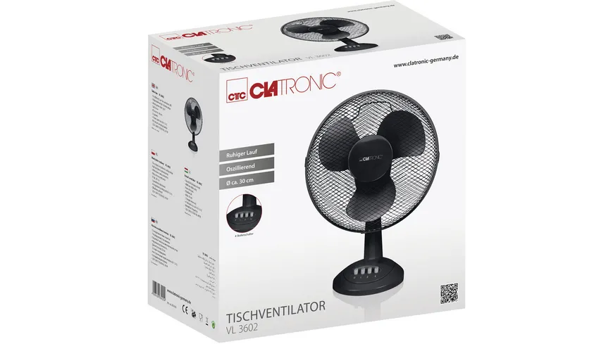 CLATRONIC Tischventilator VL3602 schwarz