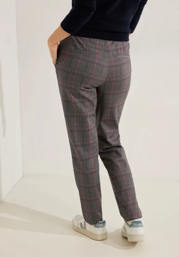 CECIL Karierte Casual Fit Hose