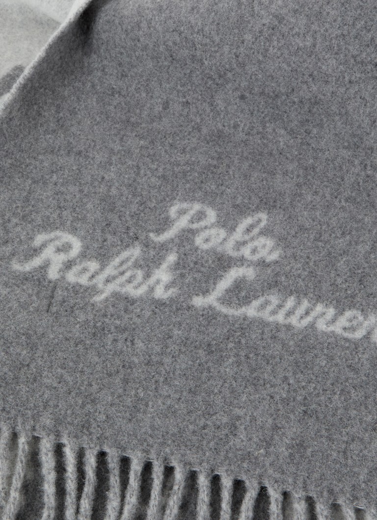 Ralph Lauren Wool Blend Scarf with Logo 178 x 30 cm
