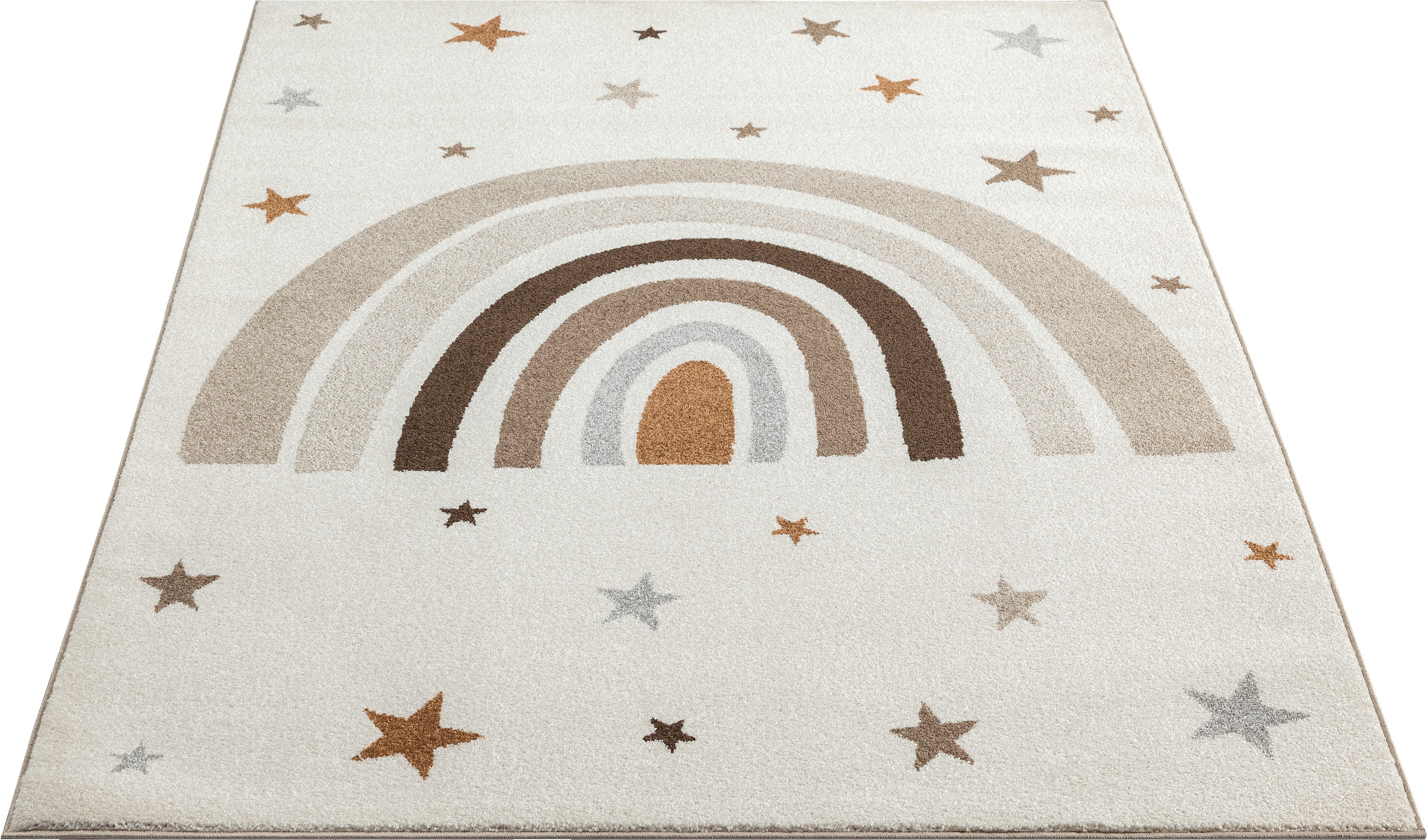 Teppich Beat Kids Moderner Weicher Kinderteppich, Regenbogen, the carpet, Rechteck, Höhe: 9 mm, Pflegeleicht, Farbecht, Kindergerecht, Hochwertig