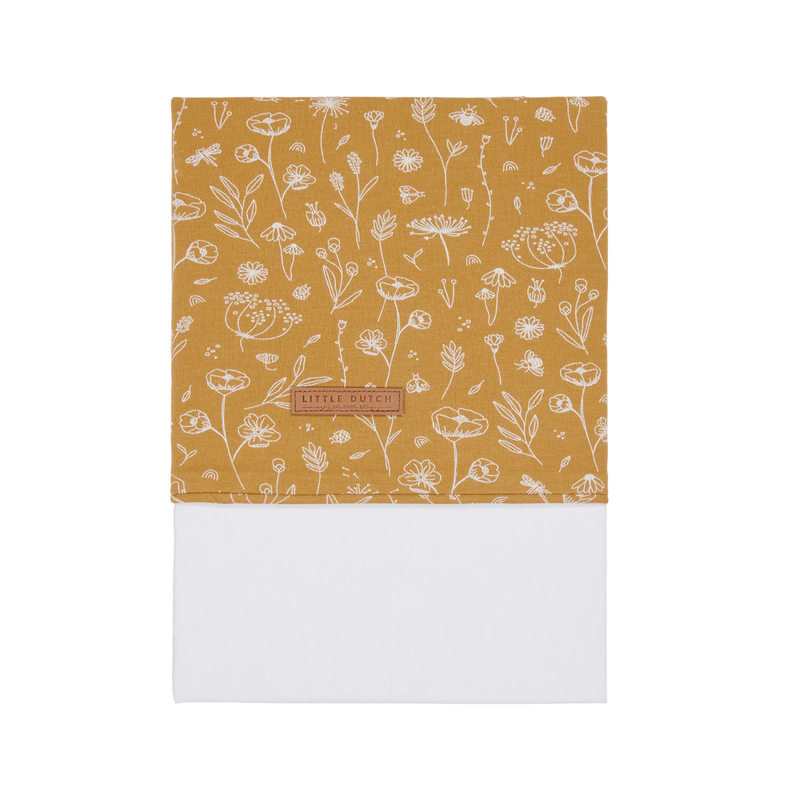 Parure de lit bébé Wild flower ocre Little Dutch