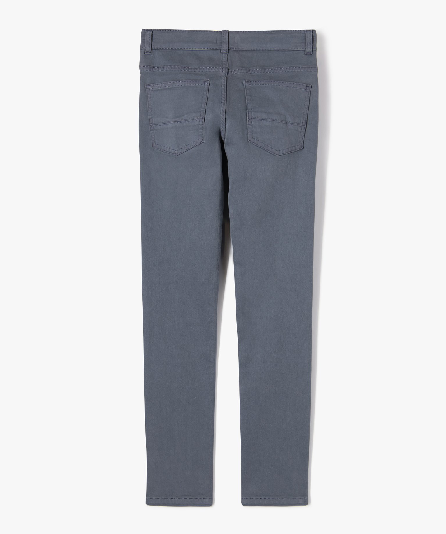 Pantalon en coton stretch coupe slim 5 poches Garçon bleu | GEMO