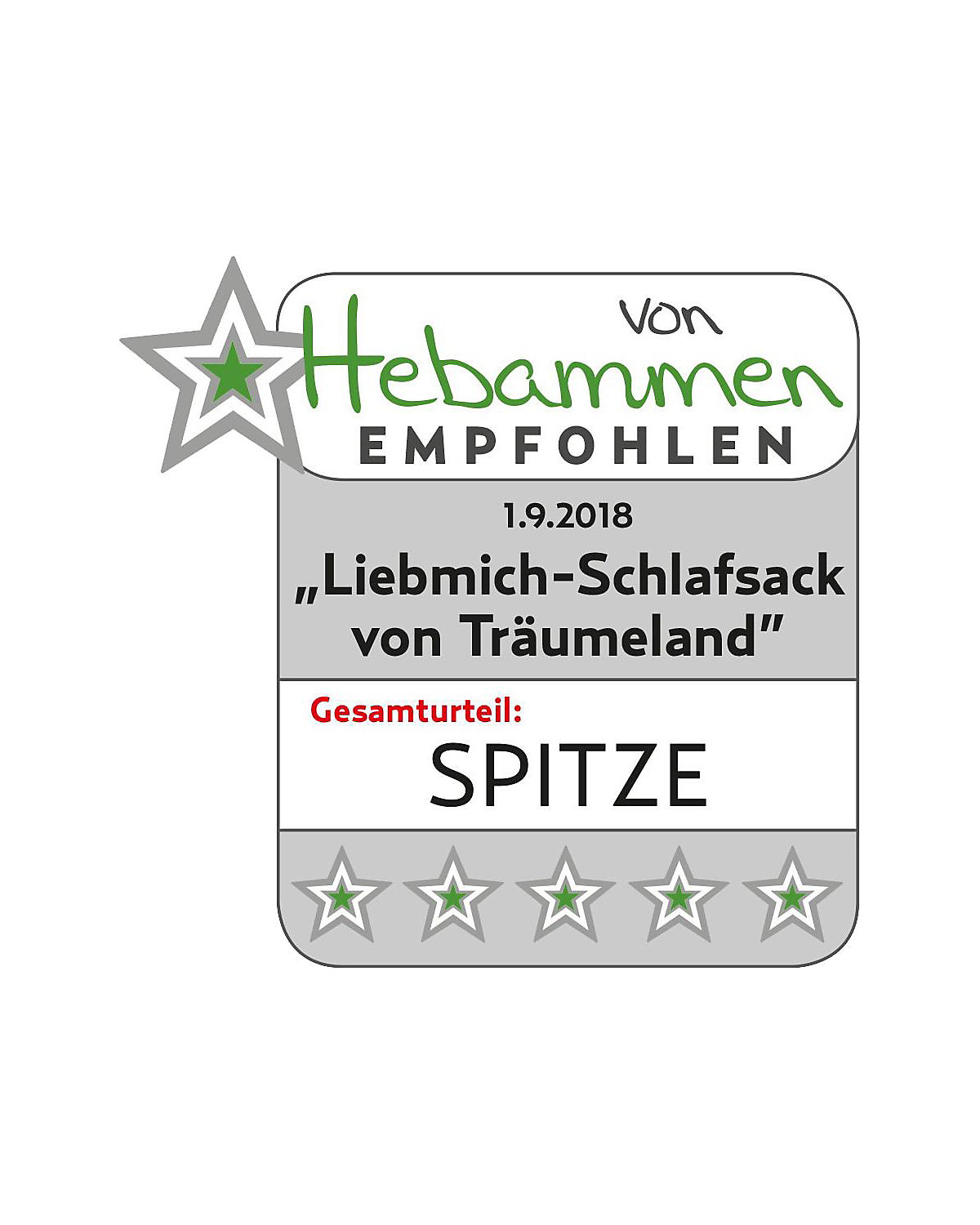 Außenschlafsack LIEBMICH Wolke grau - TOG 2,5, Gr. 68/74