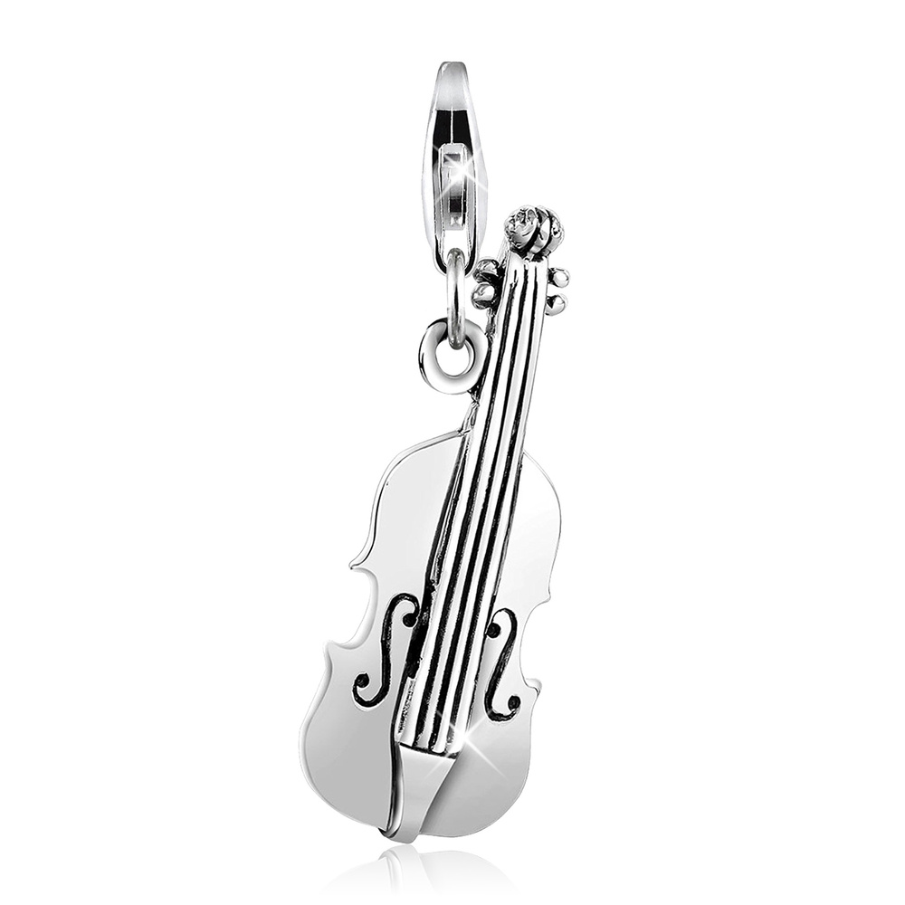 Nenalina Nenalina Amulette Femmes pendentif violon en argent sterling 925 Pendentif