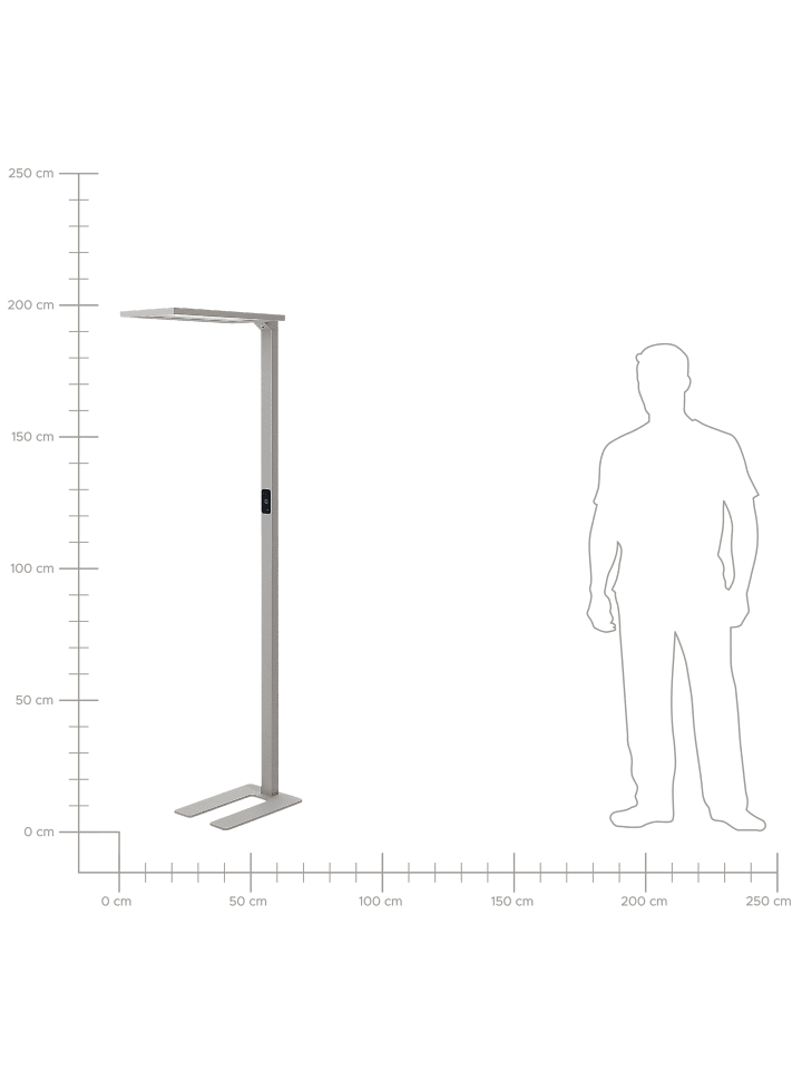 Beliani Stehleuchten ORION in Silber - (W) 61 x (H) 196 x (L) 30 cm günstig kaufen onesize