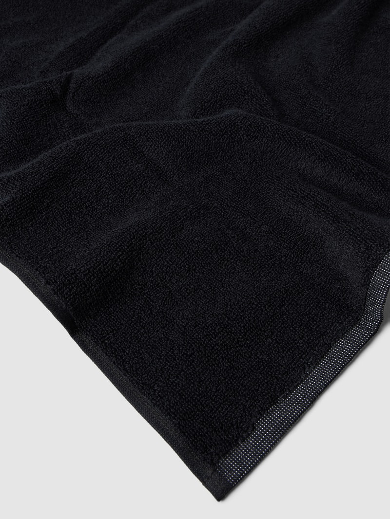 Handtuch mit Label-Detail in schwarz