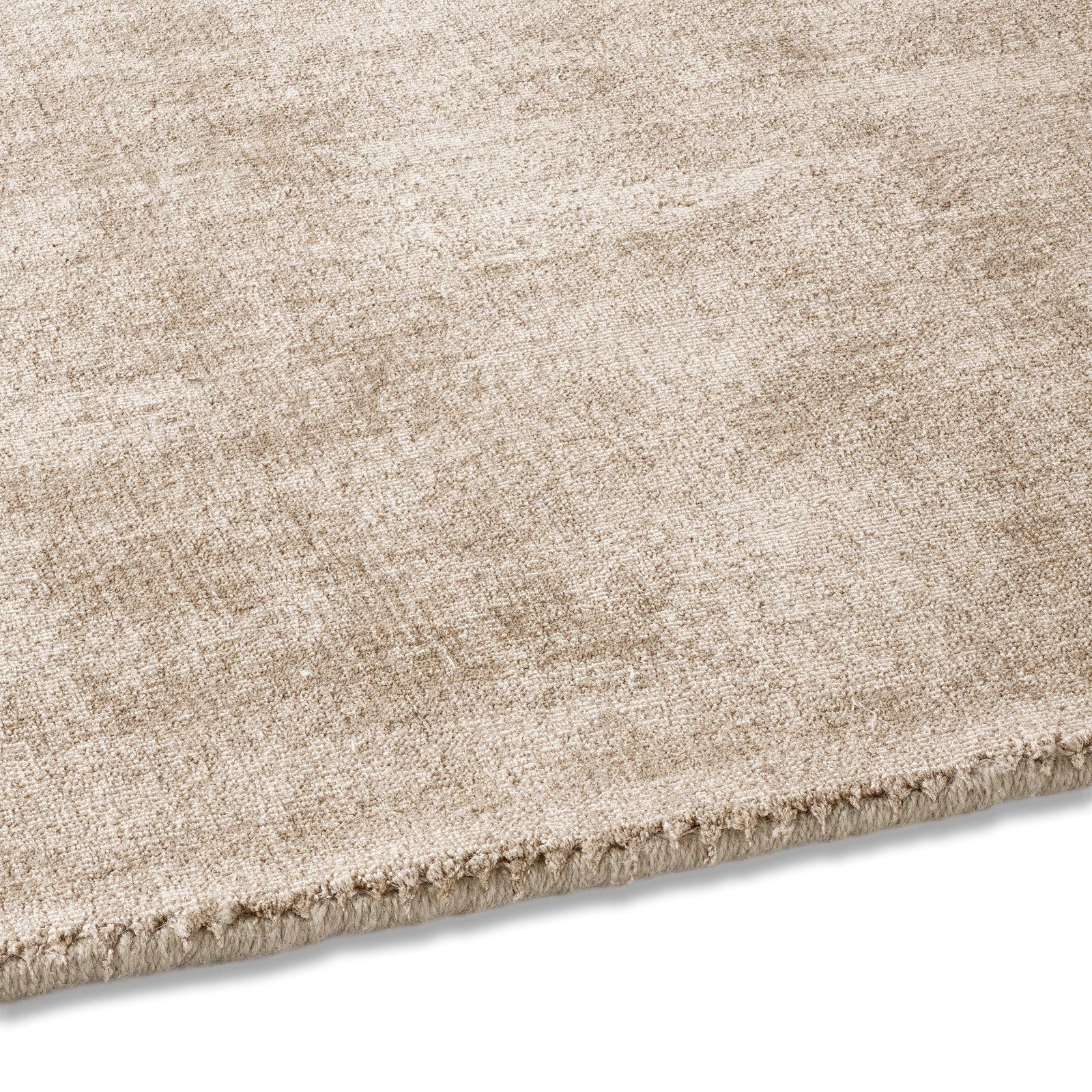 Teppich TaraCarpet Vanessa strapazierfähiger Viscoseteppich Handarbeit, TaraCarpet, rechteckig, Höhe: 15 mm, Kurzflor glänzend beige Wohnzimmer Schlafzimmer Esszimmer 080X150 cm