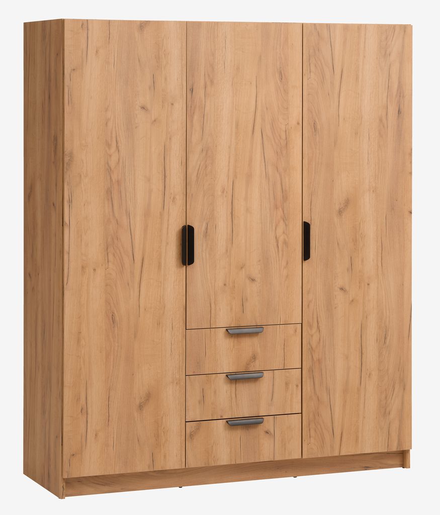 Szafka JENSLEV JENSLEV 144x176 3 drzwi 3 szuflady kolor dębowy