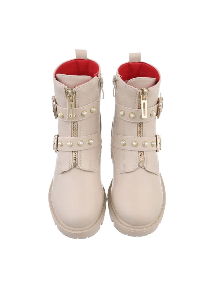 Ital-Design Stiefelette in Beige günstig kaufen