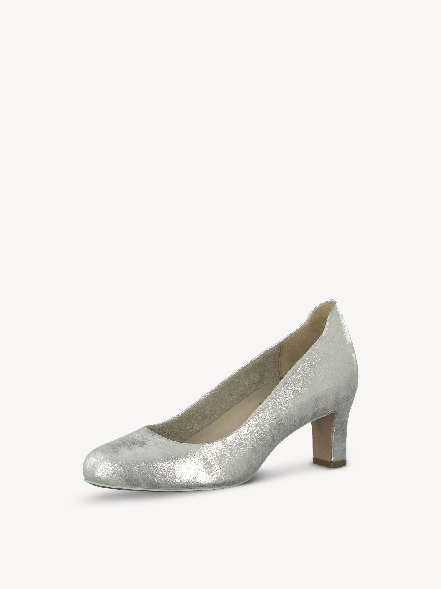 Escarpin en cuir - métallique