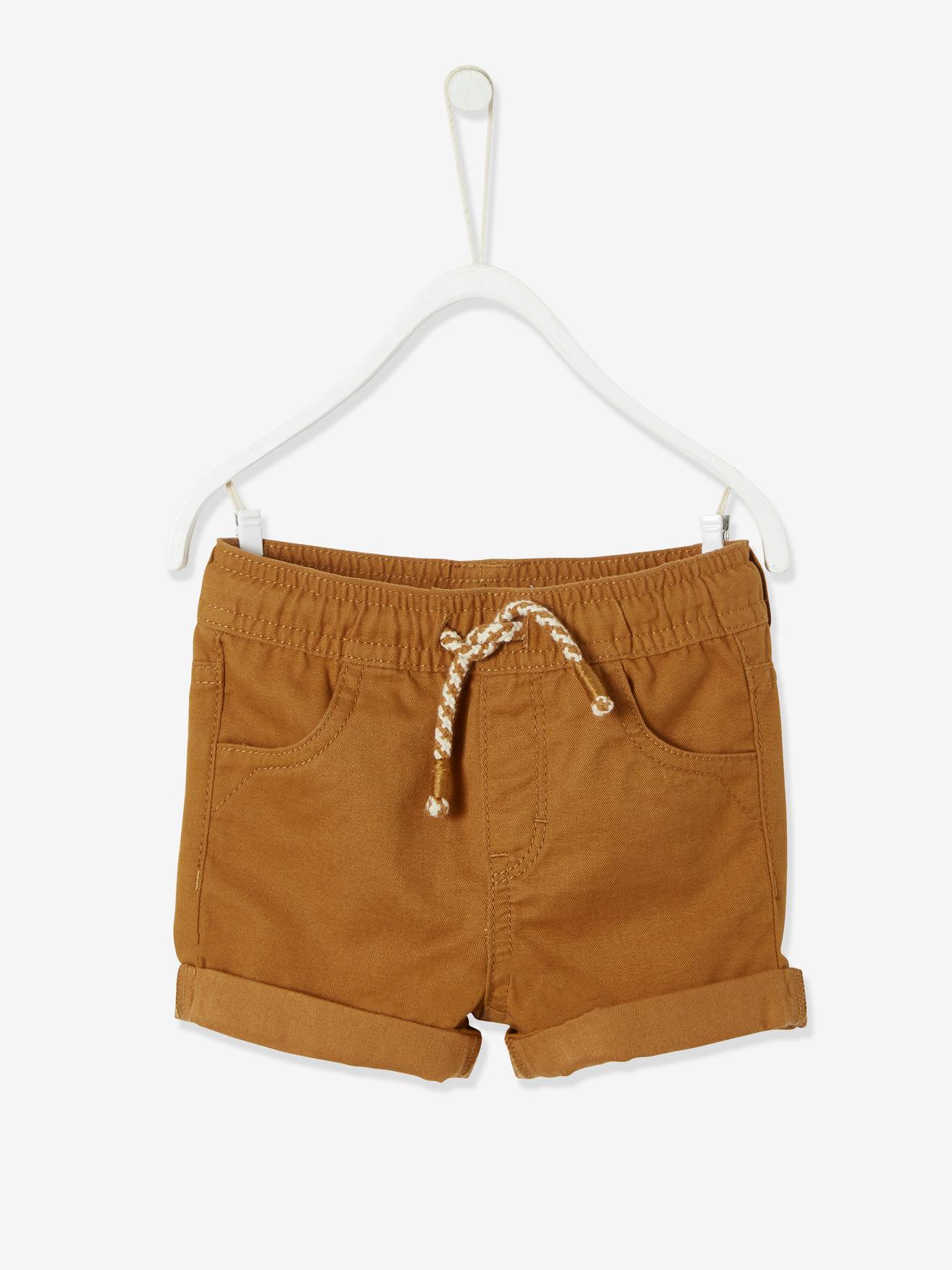 Vertbaudet Jungen Baby Shorts mit Dehnbund Oeko-Tex - camelfarben