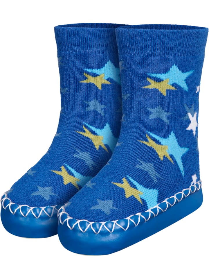 Playshoes Hüttenschuh Sterne in Blau günstig kaufen