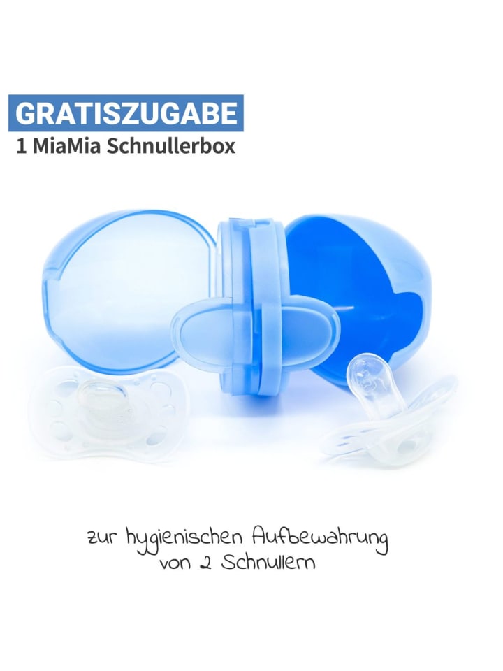 BIBS 5-tlg. Schnuller-Set - 4 Latex-Schnuller Colour 0-6 in blau günstig kaufen onesize