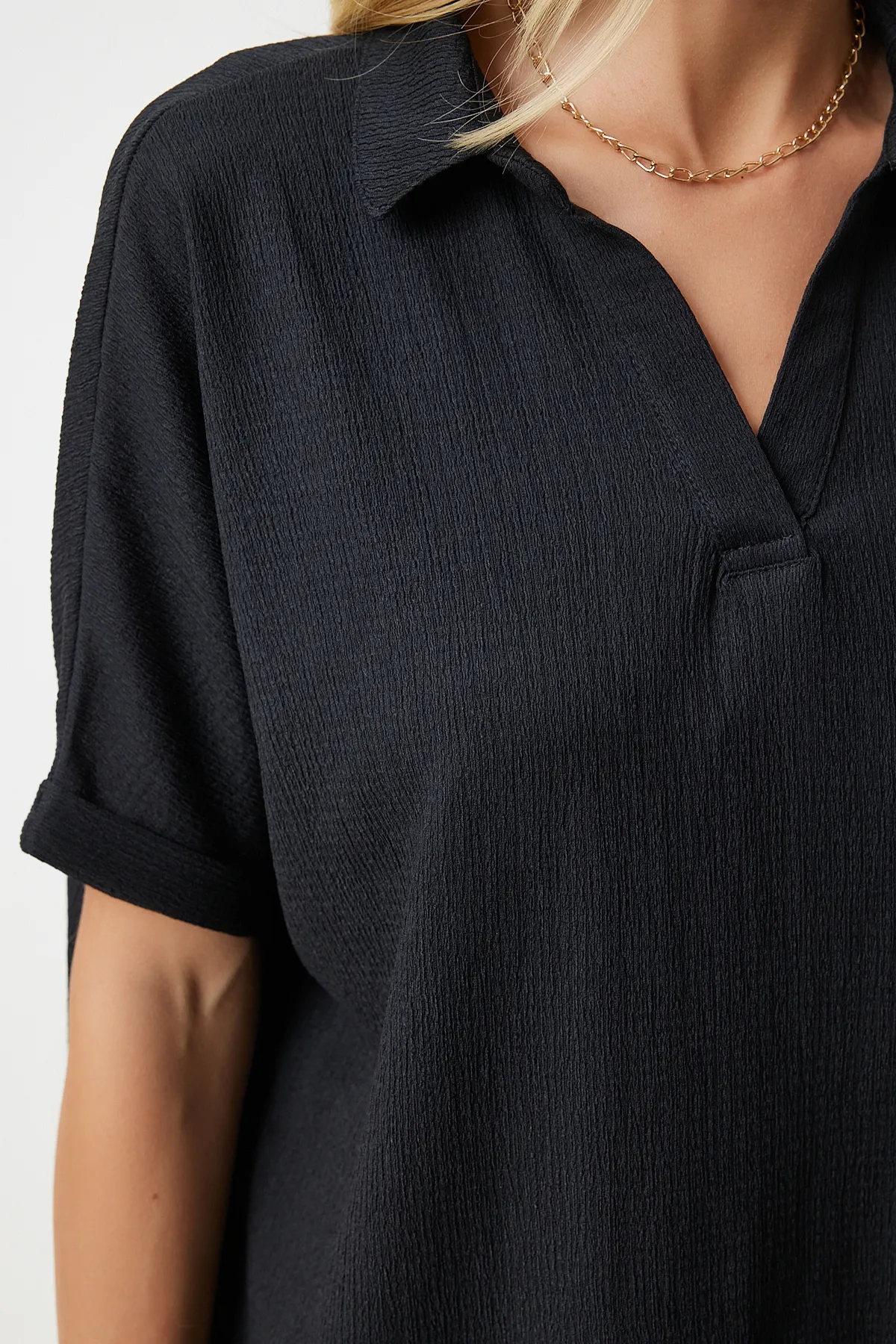 Happiness İstanbul  Bluse - Schwarz - Regular Fit